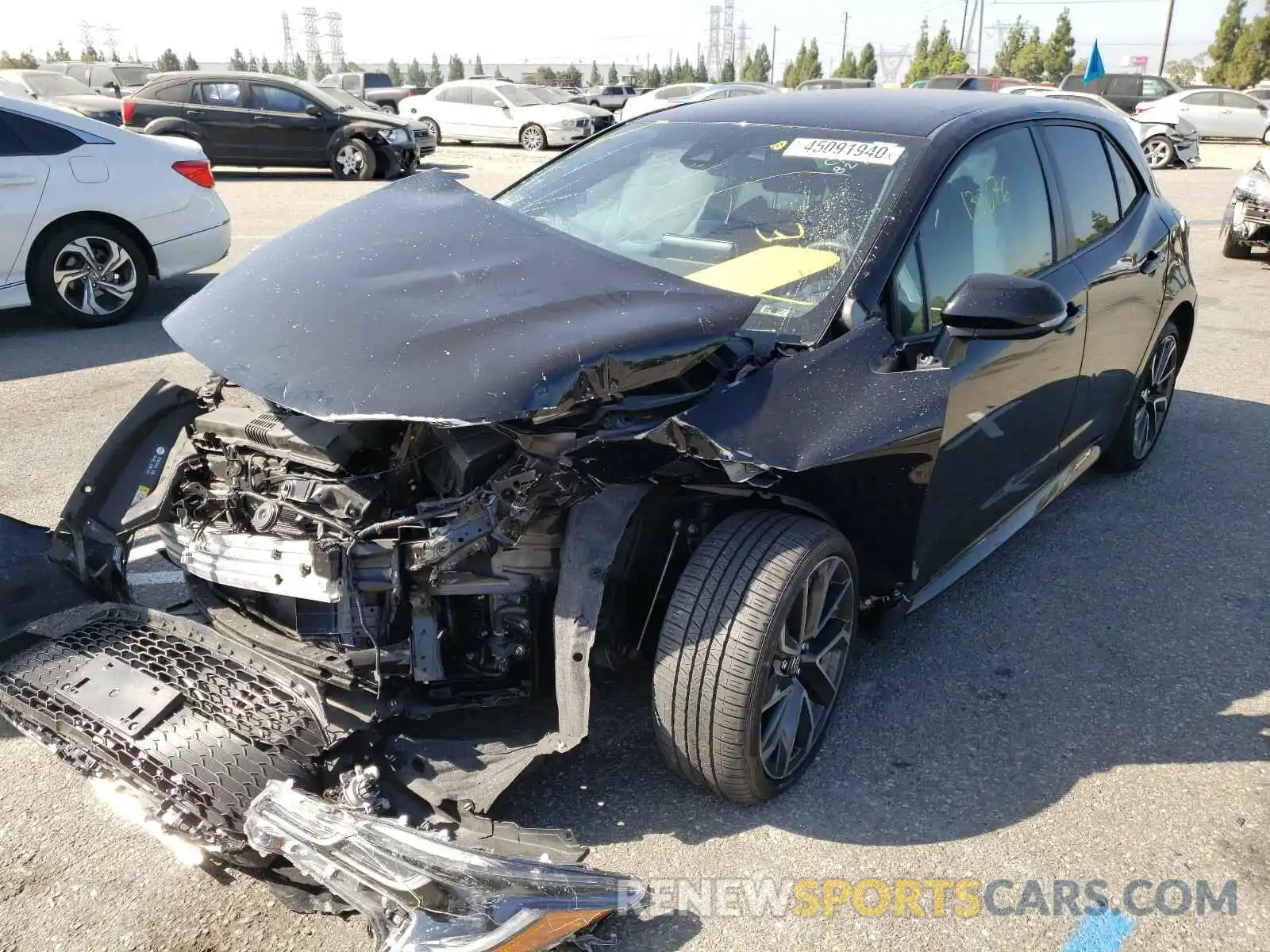 2 Photograph of a damaged car JTNK4RBE1K3020779 TOYOTA COROLLA 2019