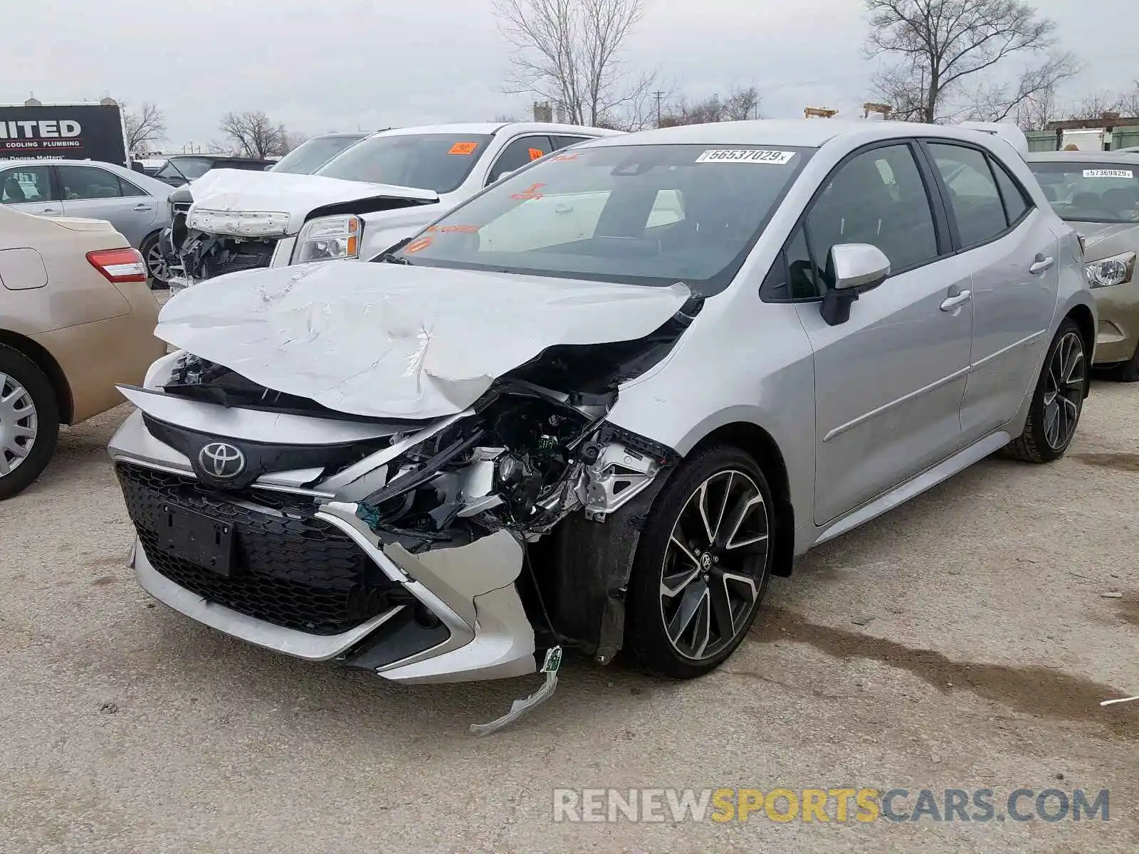 2 Photograph of a damaged car JTNK4RBE1K3021365 TOYOTA COROLLA 2019