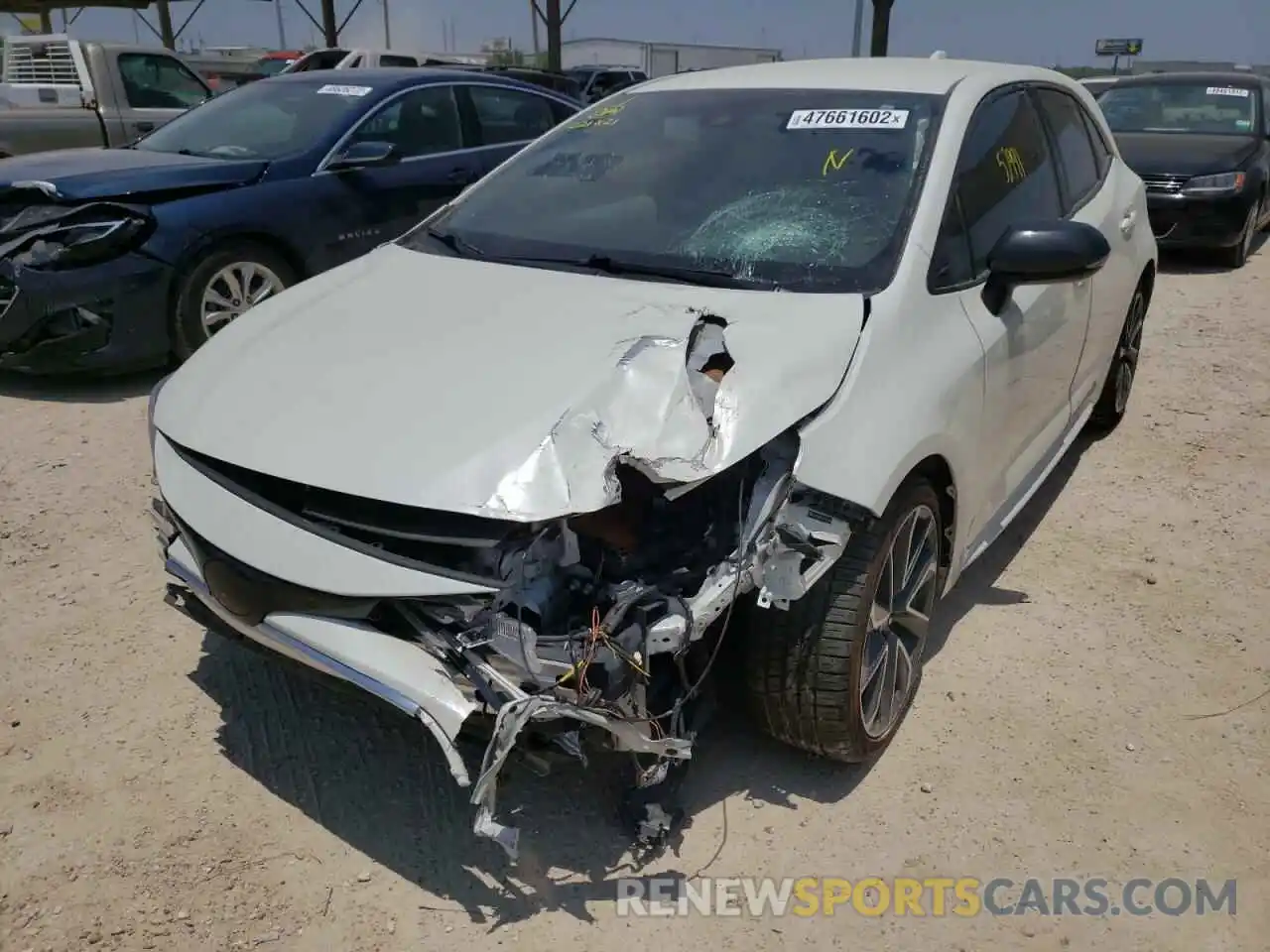 2 Photograph of a damaged car JTNK4RBE1K3021821 TOYOTA COROLLA 2019