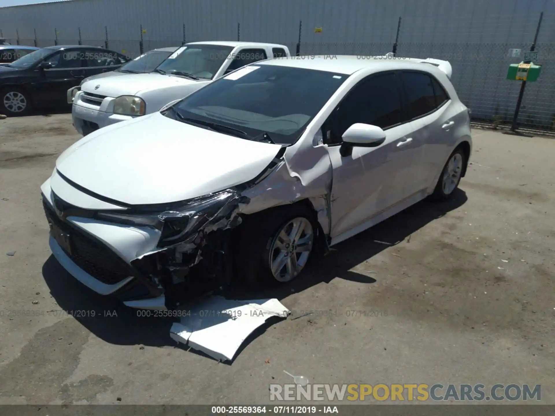 2 Photograph of a damaged car JTNK4RBE1K3023603 TOYOTA COROLLA 2019