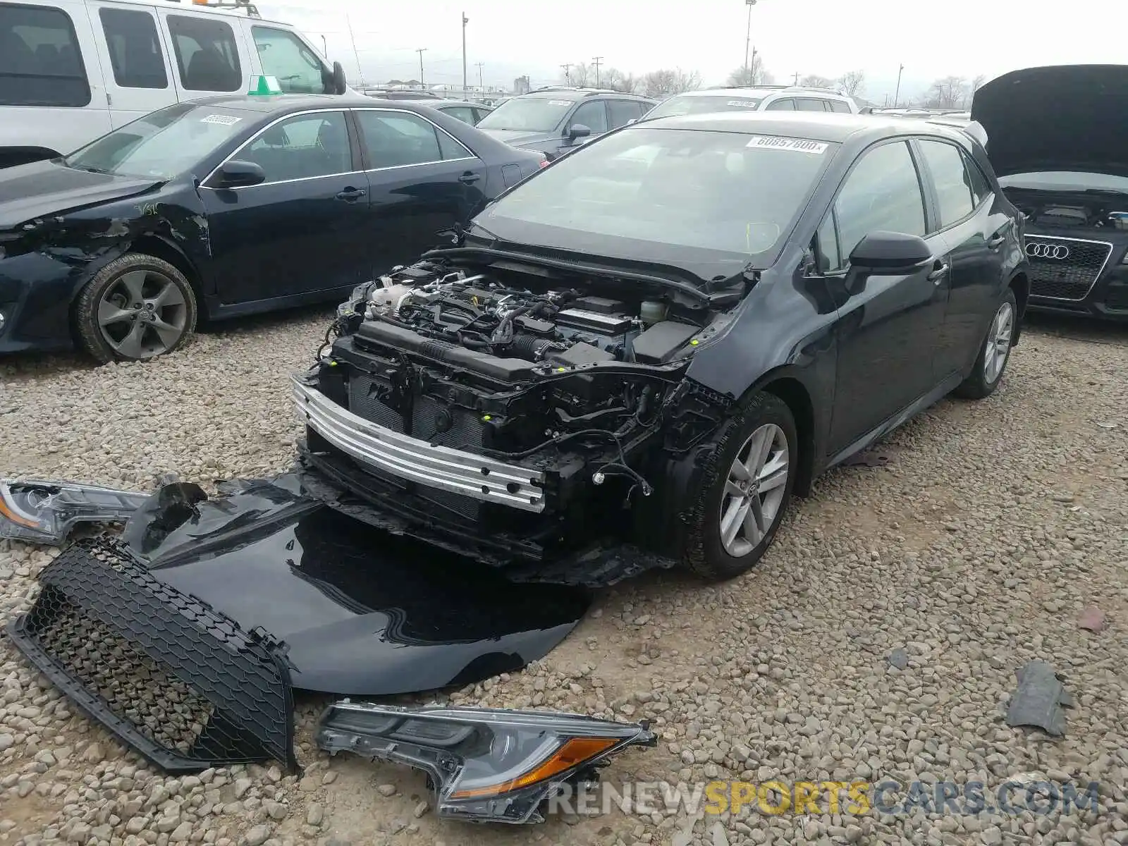 2 Photograph of a damaged car JTNK4RBE1K3026646 TOYOTA COROLLA 2019