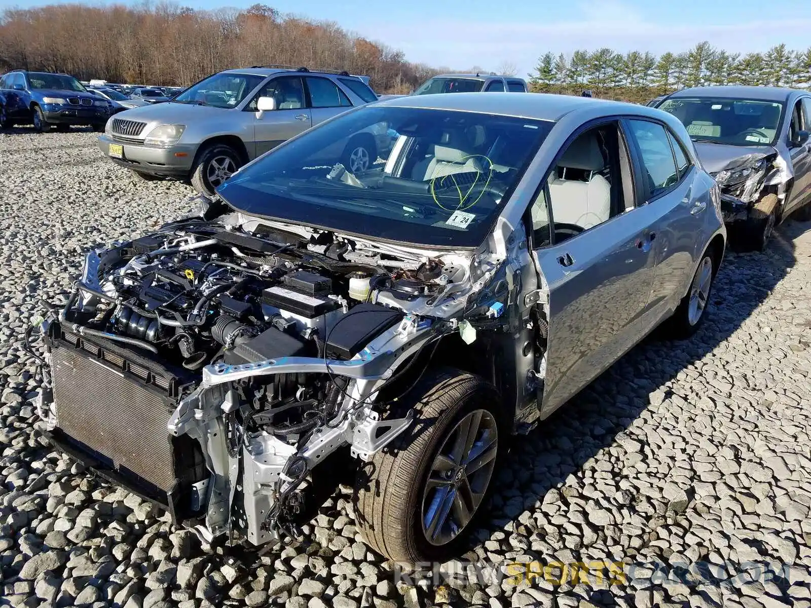 2 Photograph of a damaged car JTNK4RBE1K3033449 TOYOTA COROLLA 2019