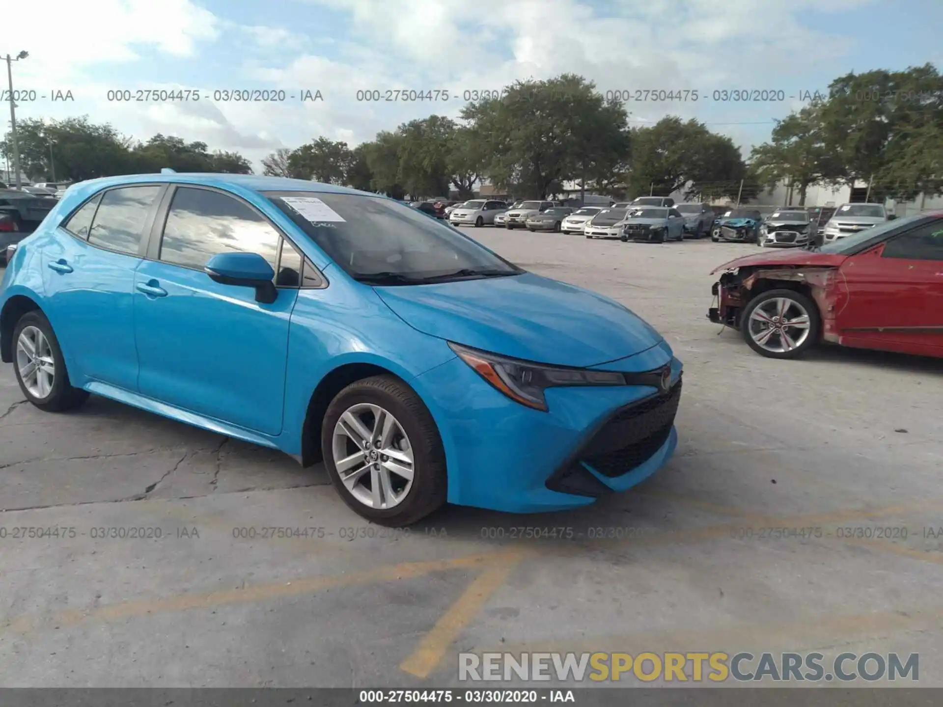 1 Photograph of a damaged car JTNK4RBE1K3035136 TOYOTA COROLLA 2019