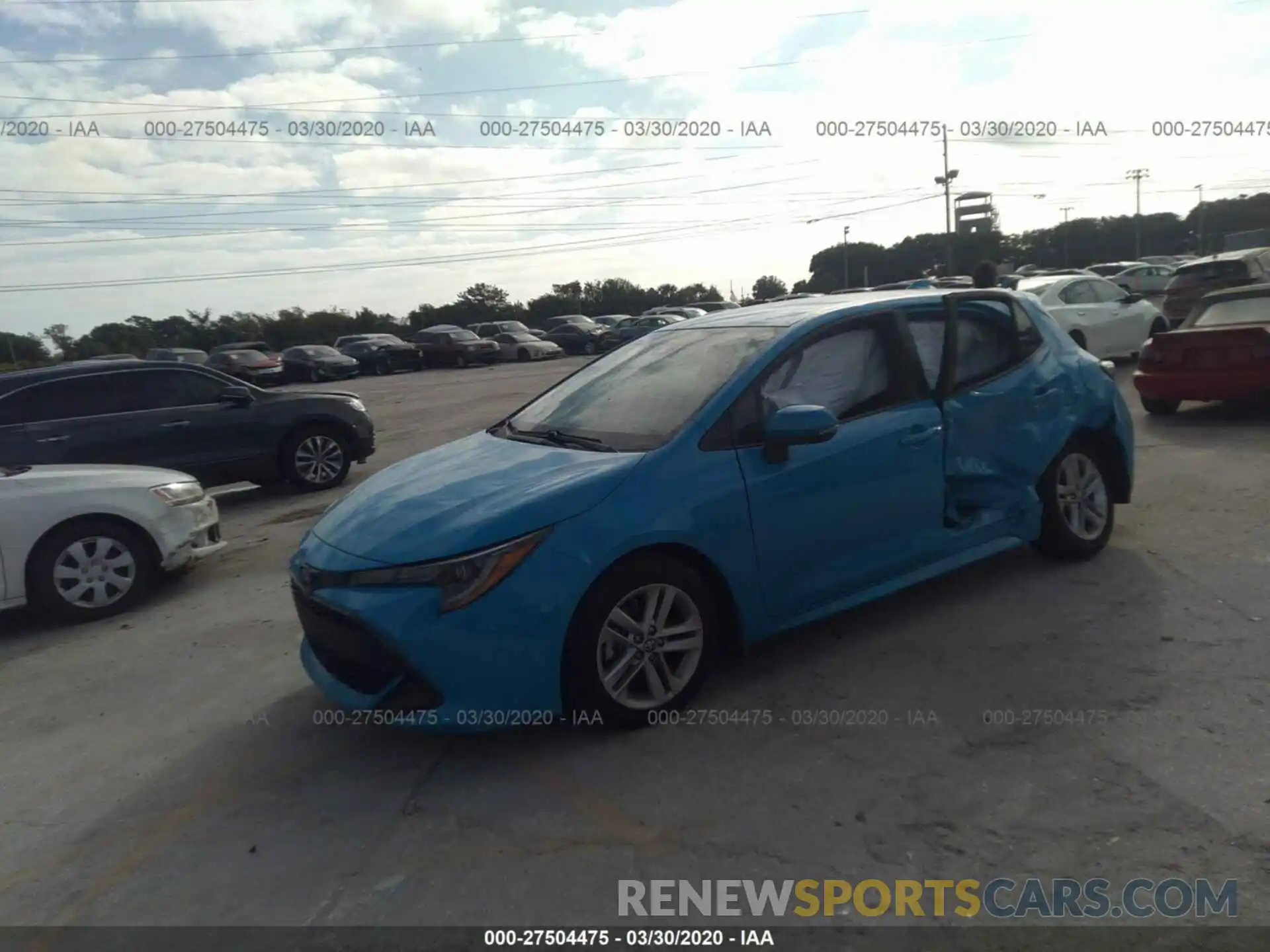 2 Photograph of a damaged car JTNK4RBE1K3035136 TOYOTA COROLLA 2019