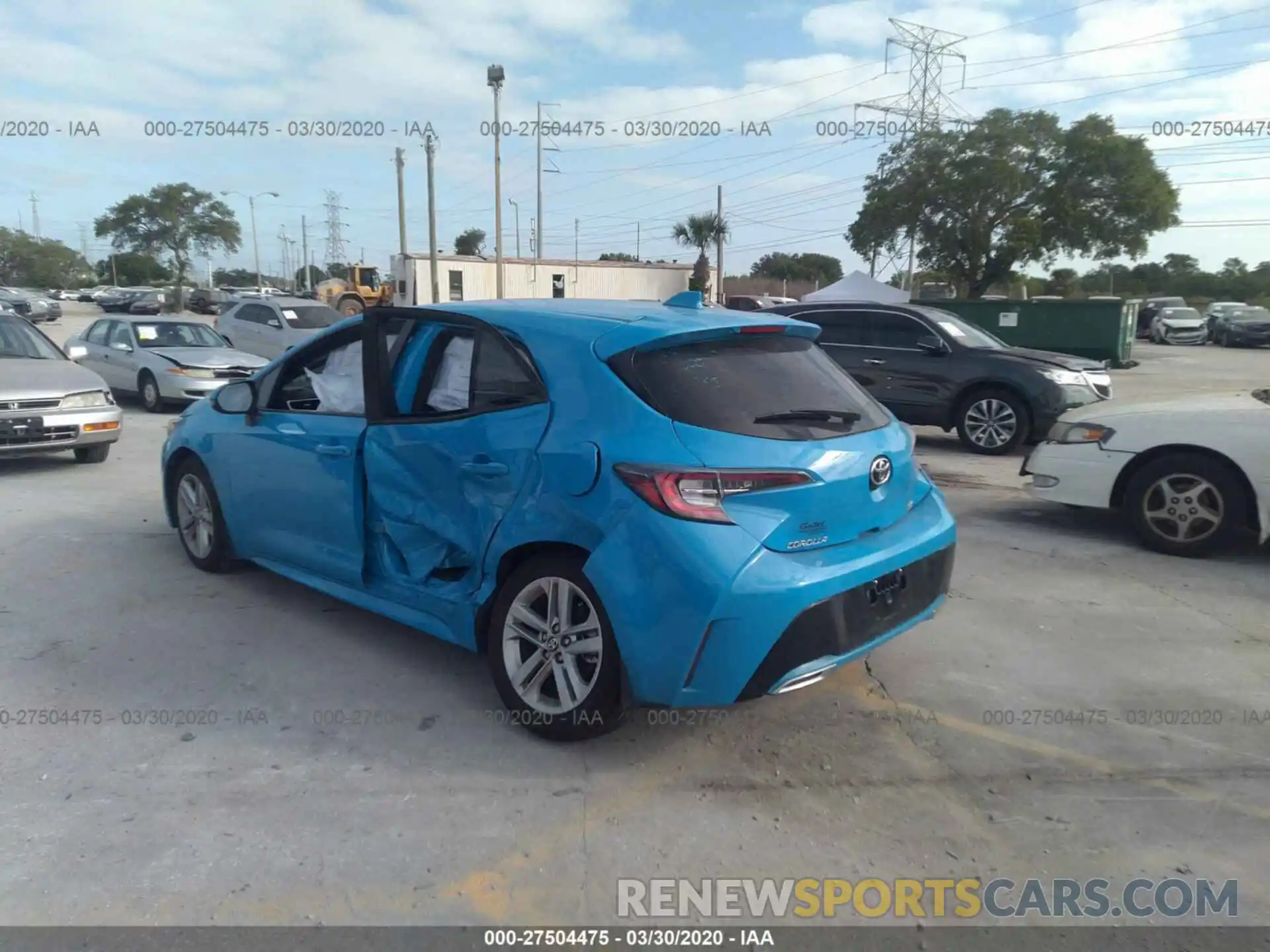 3 Photograph of a damaged car JTNK4RBE1K3035136 TOYOTA COROLLA 2019