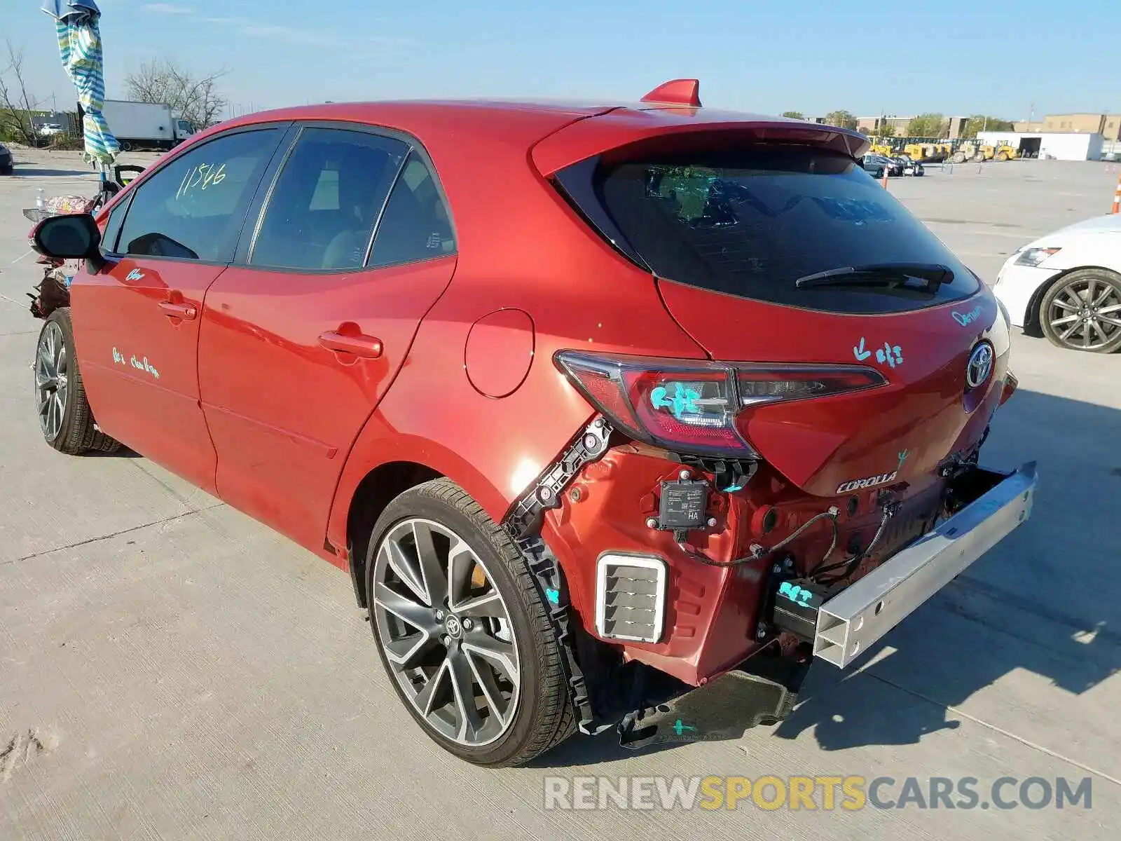 3 Photograph of a damaged car JTNK4RBE1K3037291 TOYOTA COROLLA 2019