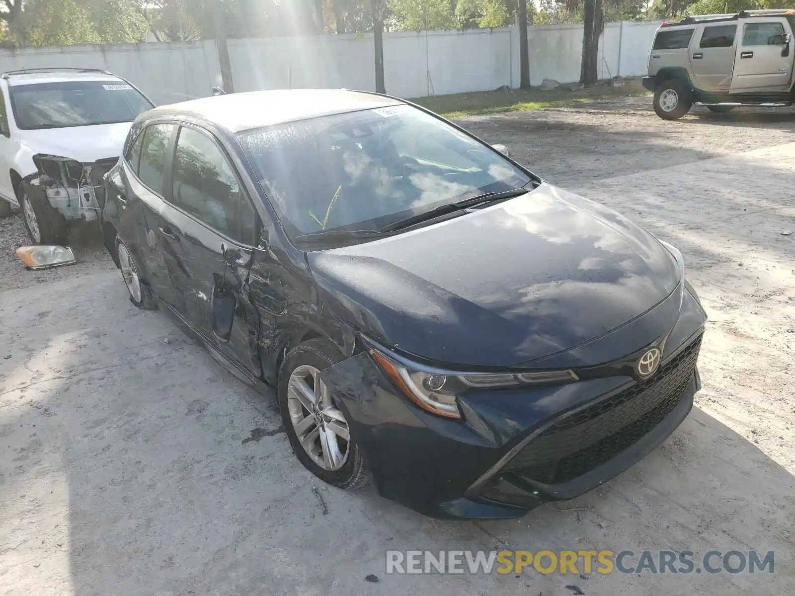 1 Photograph of a damaged car JTNK4RBE1K3037386 TOYOTA COROLLA 2019