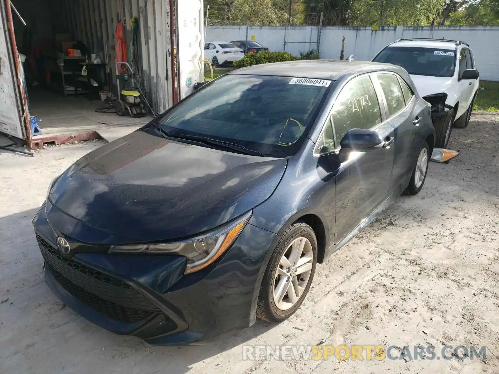 2 Photograph of a damaged car JTNK4RBE1K3037386 TOYOTA COROLLA 2019