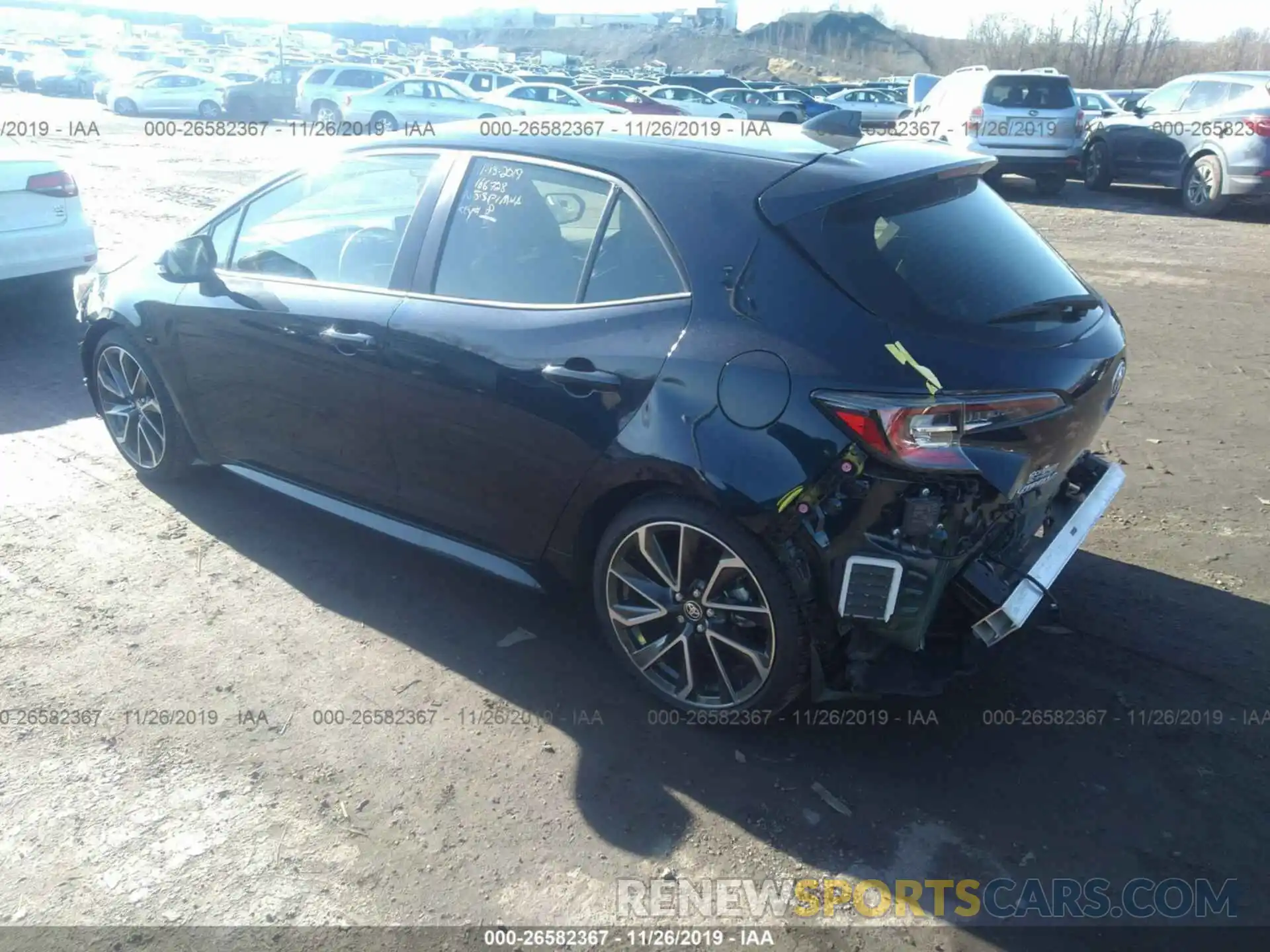 3 Photograph of a damaged car JTNK4RBE1K3038246 TOYOTA COROLLA 2019