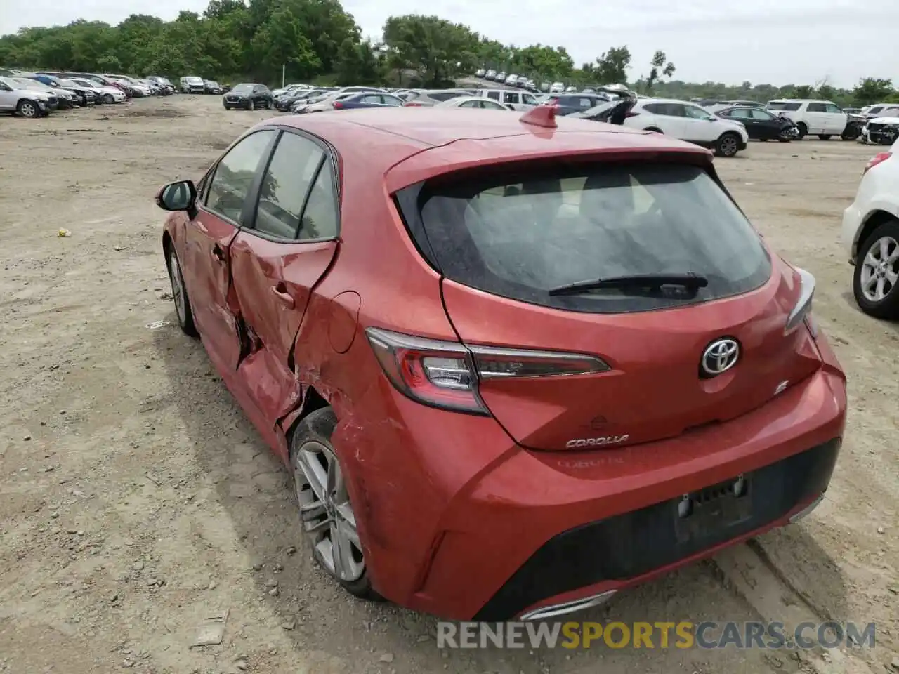 3 Photograph of a damaged car JTNK4RBE1K3038635 TOYOTA COROLLA 2019