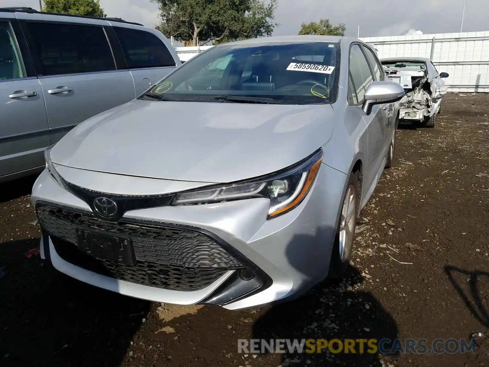 2 Photograph of a damaged car JTNK4RBE1K3041034 TOYOTA COROLLA 2019