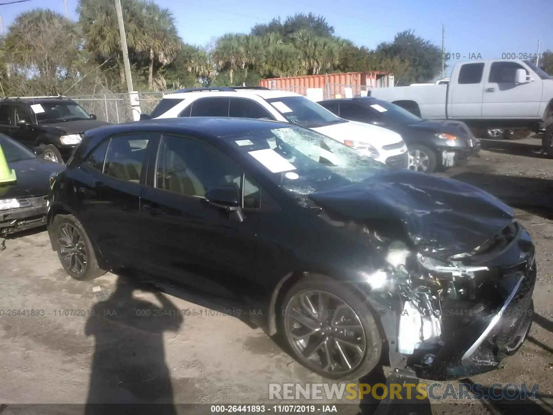 1 Photograph of a damaged car JTNK4RBE1K3042863 TOYOTA COROLLA 2019