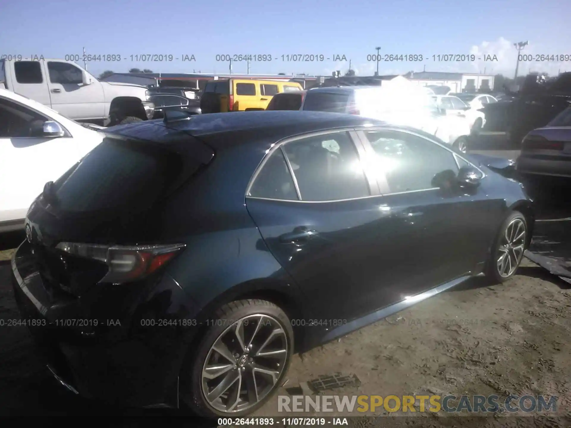 3 Photograph of a damaged car JTNK4RBE1K3042863 TOYOTA COROLLA 2019