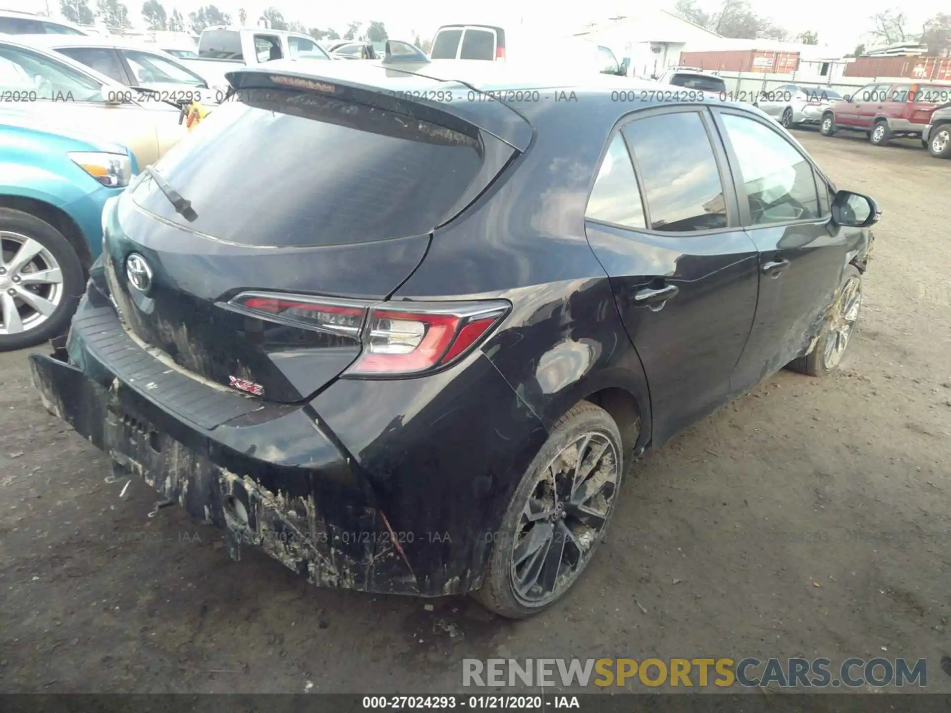 4 Photograph of a damaged car JTNK4RBE1K3043916 TOYOTA COROLLA 2019