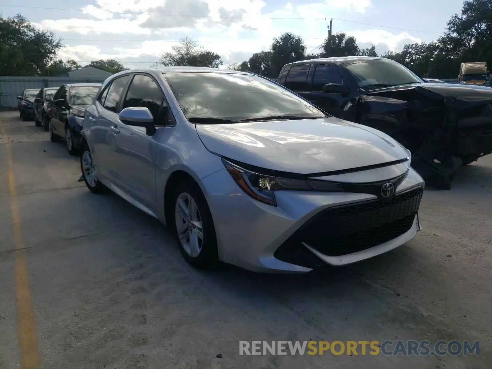 1 Photograph of a damaged car JTNK4RBE1K3044175 TOYOTA COROLLA 2019