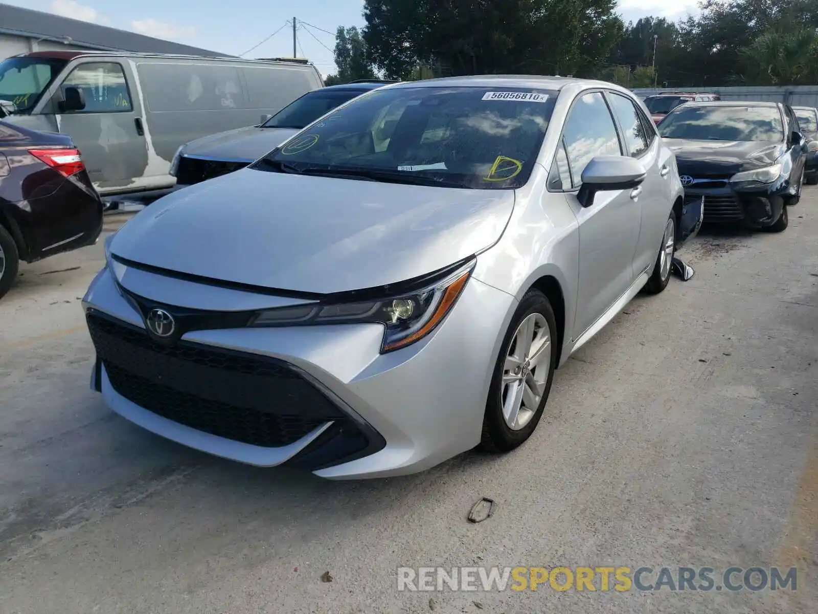 2 Photograph of a damaged car JTNK4RBE1K3044175 TOYOTA COROLLA 2019