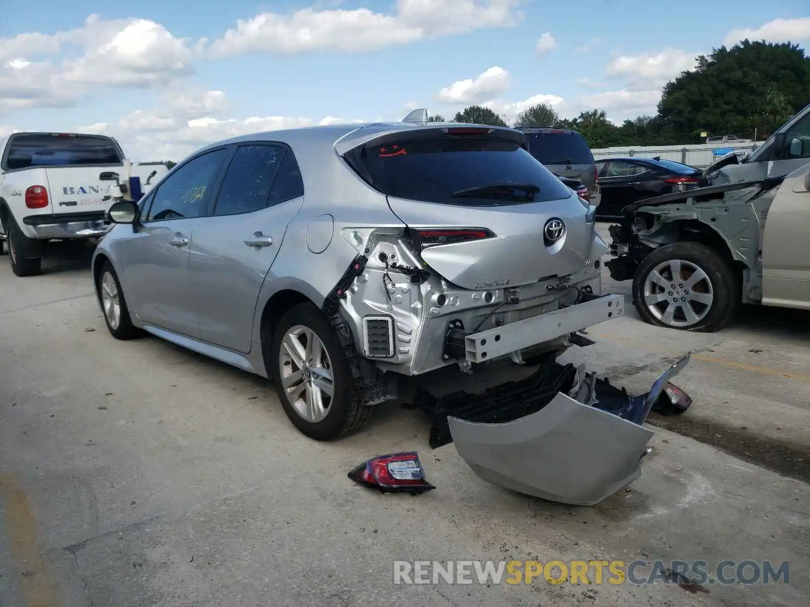 3 Photograph of a damaged car JTNK4RBE1K3044175 TOYOTA COROLLA 2019