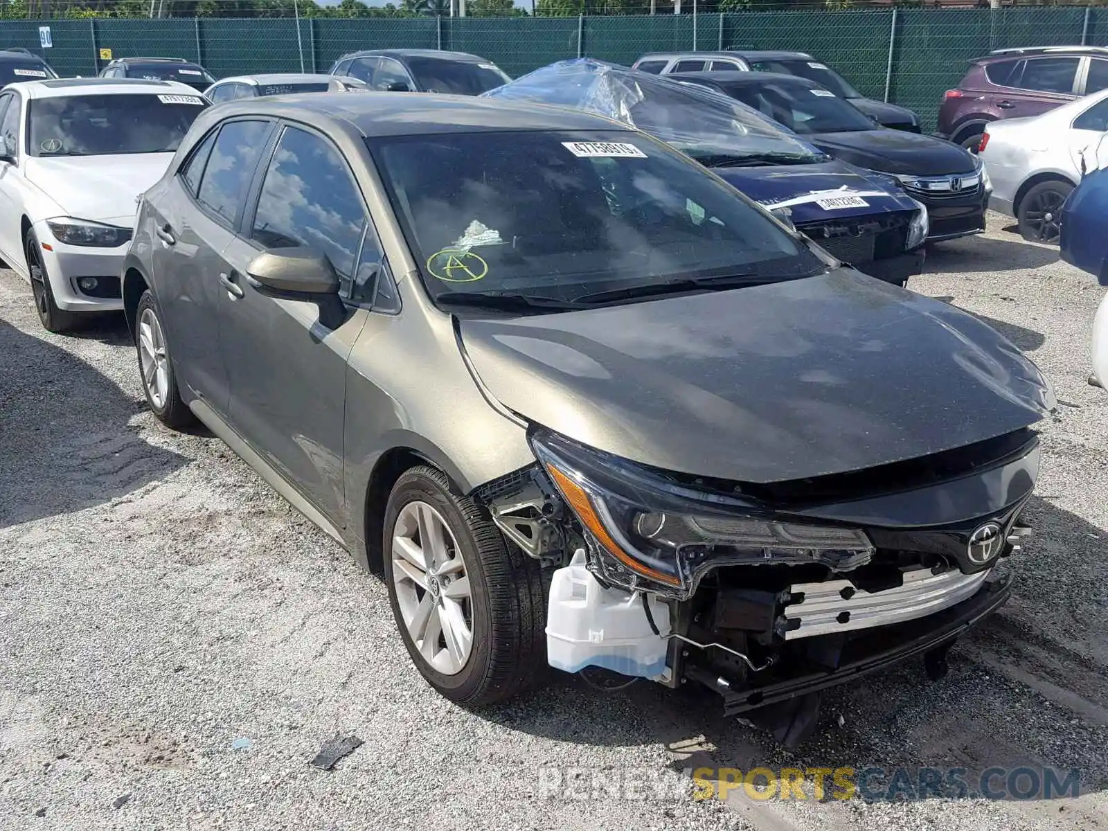 1 Photograph of a damaged car JTNK4RBE1K3044791 TOYOTA COROLLA 2019