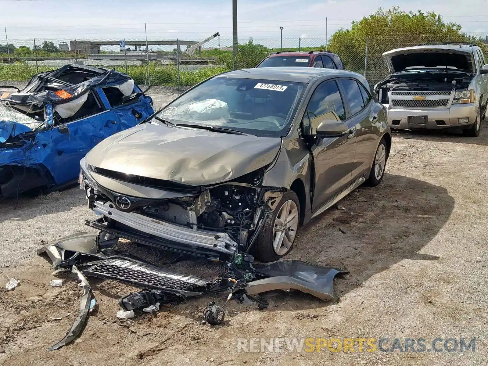 2 Photograph of a damaged car JTNK4RBE1K3044791 TOYOTA COROLLA 2019