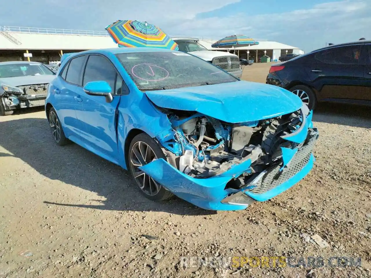 1 Photograph of a damaged car JTNK4RBE1K3045679 TOYOTA COROLLA 2019