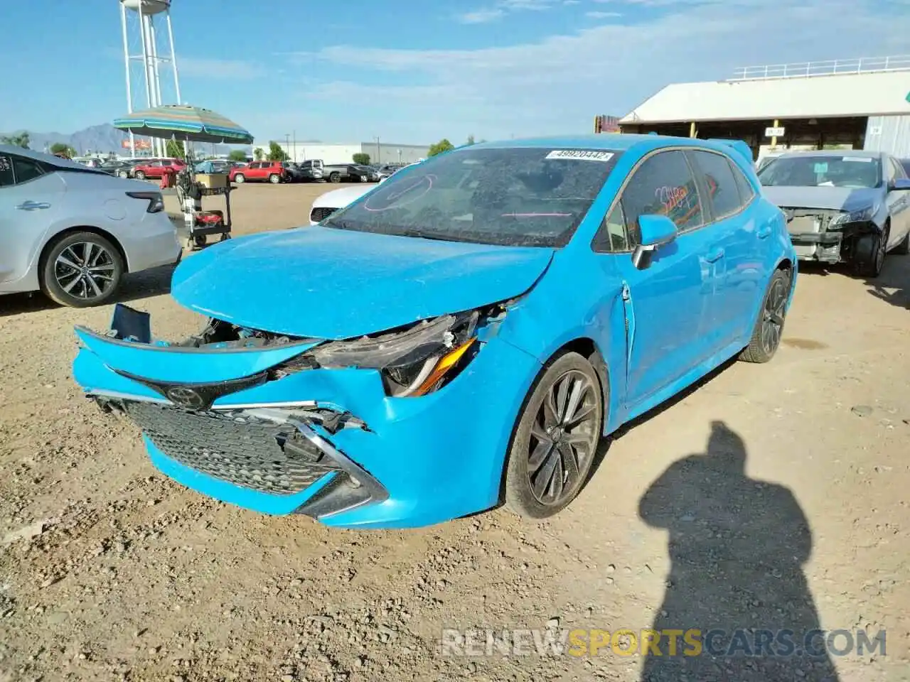 2 Photograph of a damaged car JTNK4RBE1K3045679 TOYOTA COROLLA 2019