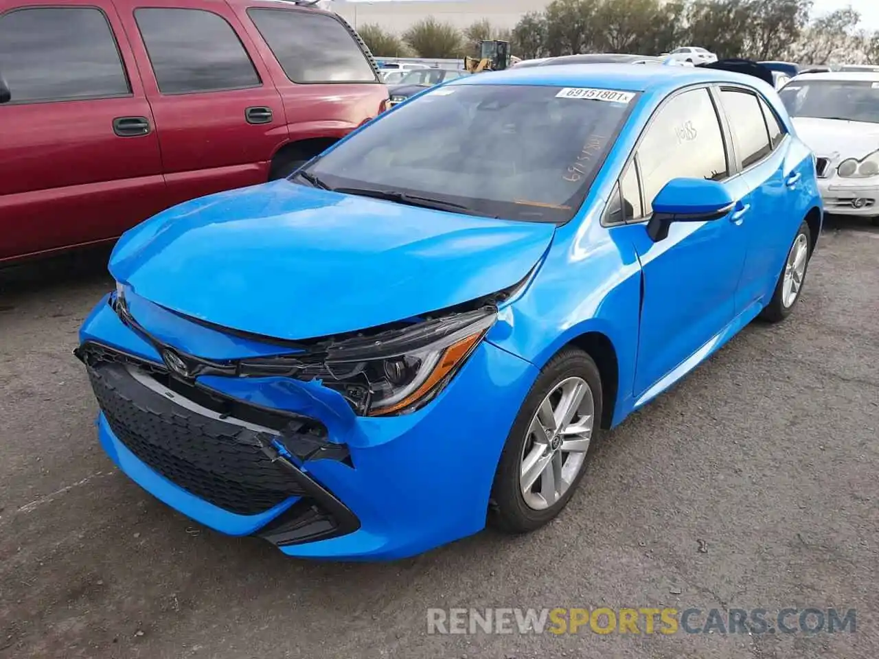 2 Photograph of a damaged car JTNK4RBE1K3045701 TOYOTA COROLLA 2019