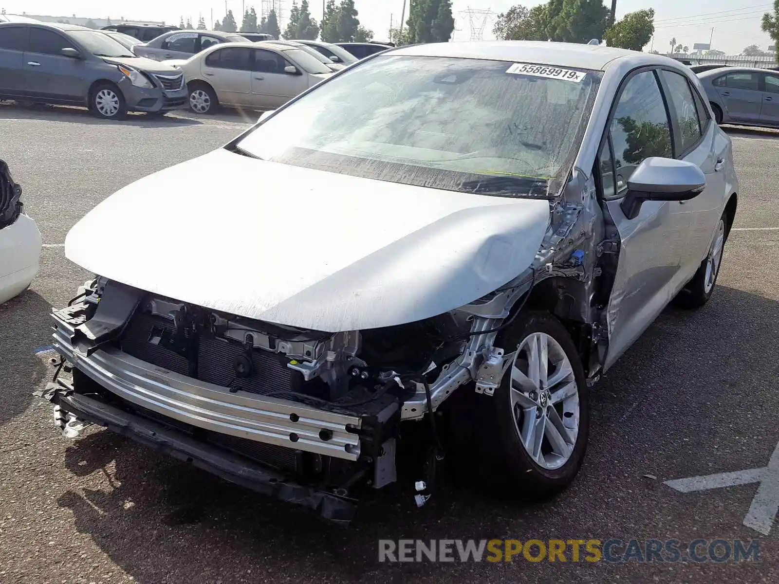 2 Photograph of a damaged car JTNK4RBE1K3046265 TOYOTA COROLLA 2019