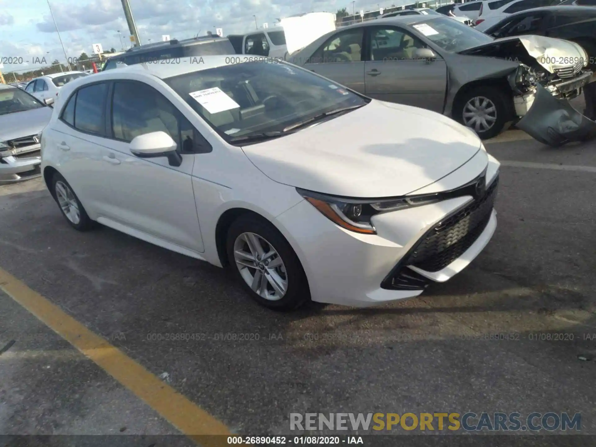 1 Photograph of a damaged car JTNK4RBE1K3049912 TOYOTA COROLLA 2019