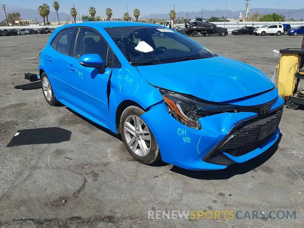 1 Photograph of a damaged car JTNK4RBE1K3051241 TOYOTA COROLLA 2019