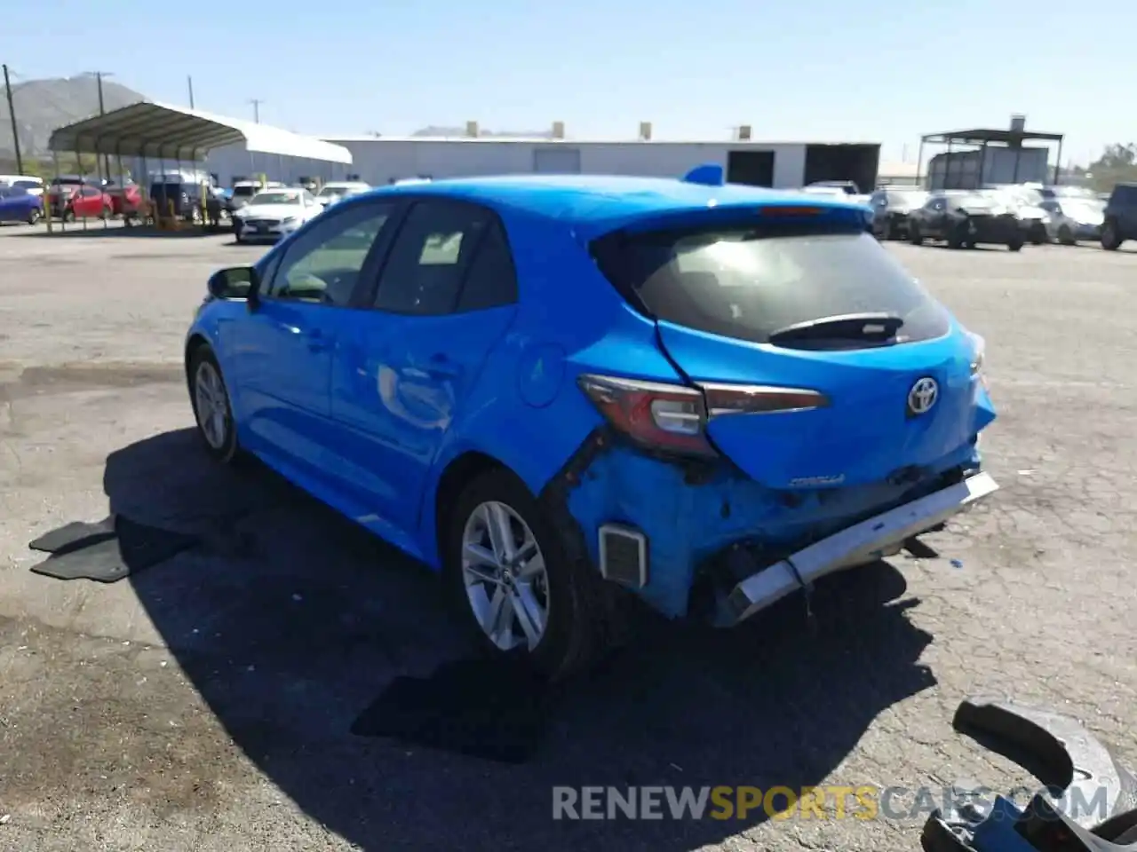 3 Photograph of a damaged car JTNK4RBE1K3051241 TOYOTA COROLLA 2019