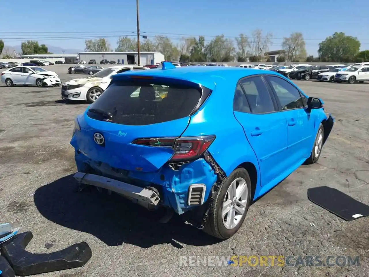 4 Photograph of a damaged car JTNK4RBE1K3051241 TOYOTA COROLLA 2019