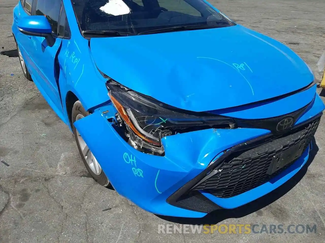 9 Photograph of a damaged car JTNK4RBE1K3051241 TOYOTA COROLLA 2019