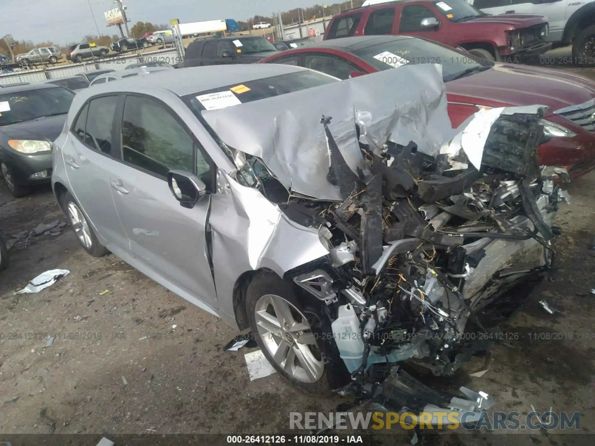 1 Photograph of a damaged car JTNK4RBE1K3051787 TOYOTA COROLLA 2019