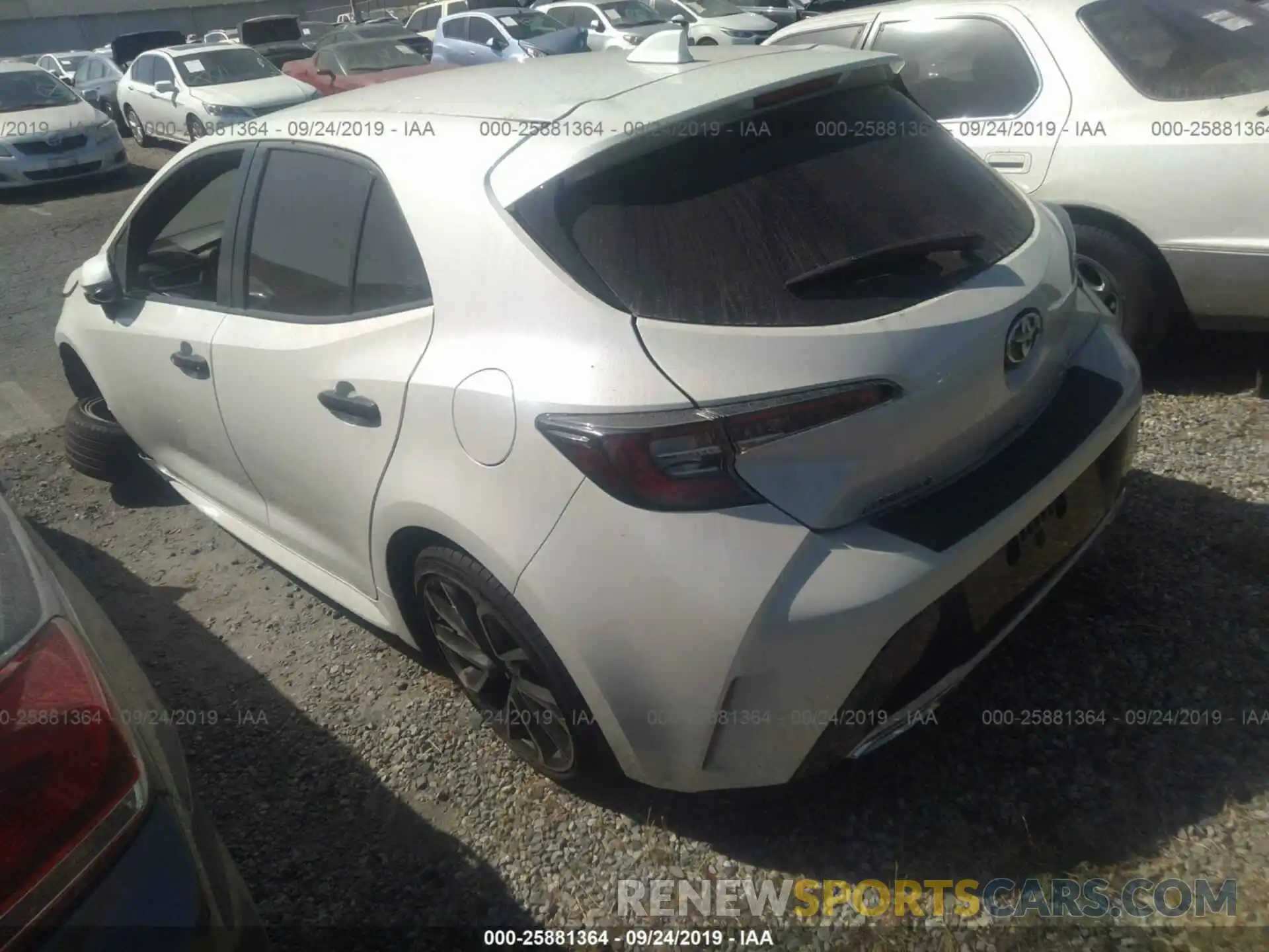 3 Photograph of a damaged car JTNK4RBE1K3054463 TOYOTA COROLLA 2019