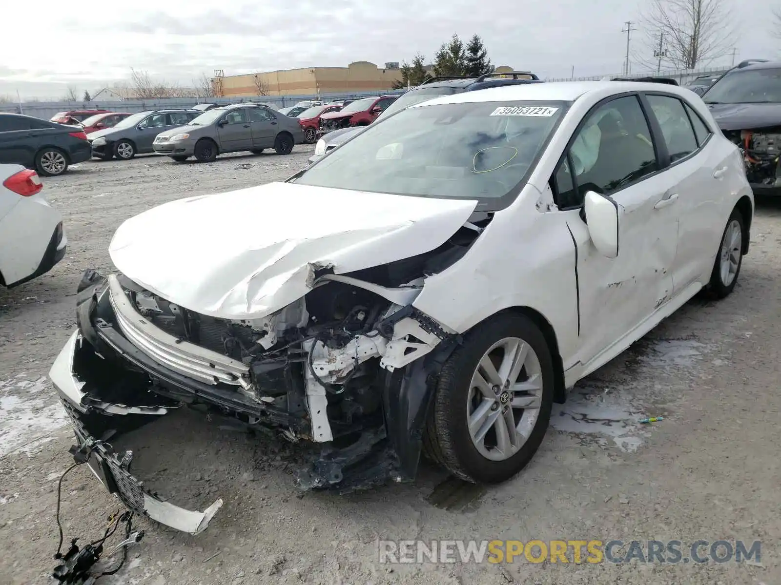 2 Photograph of a damaged car JTNK4RBE1K3057265 TOYOTA COROLLA 2019