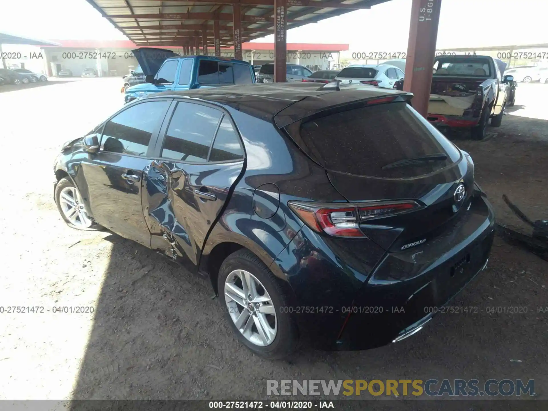 3 Photograph of a damaged car JTNK4RBE1K3058464 TOYOTA COROLLA 2019