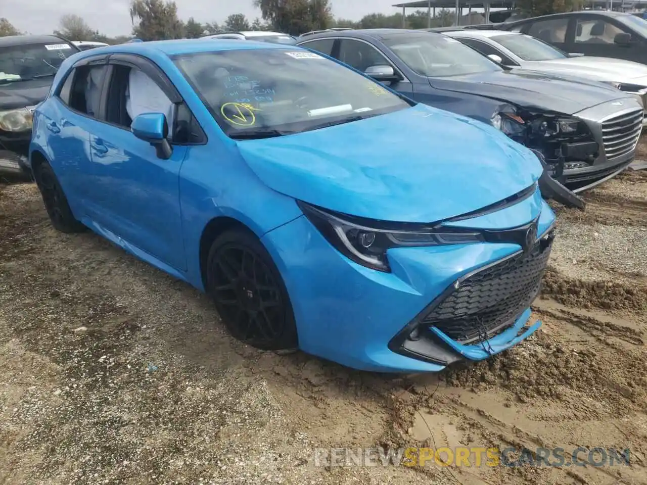 1 Photograph of a damaged car JTNK4RBE1K3058870 TOYOTA COROLLA 2019