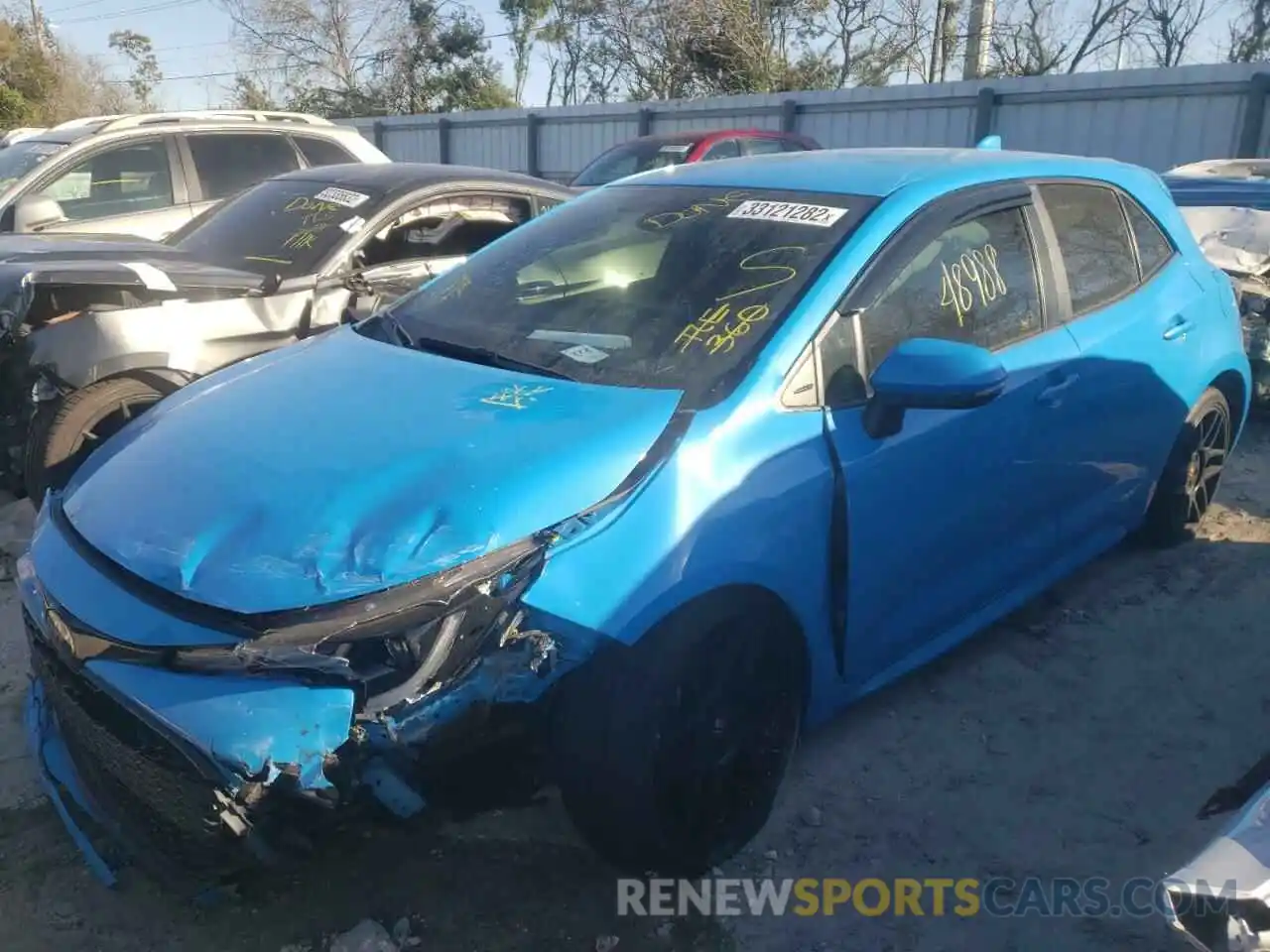 2 Photograph of a damaged car JTNK4RBE1K3058870 TOYOTA COROLLA 2019