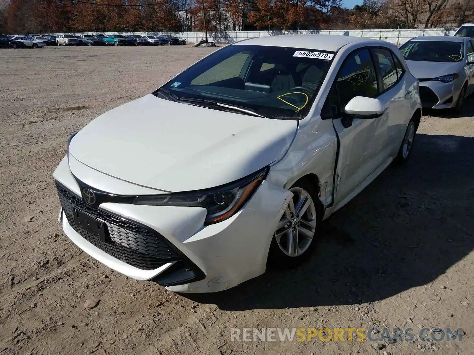 2 Photograph of a damaged car JTNK4RBE1K3060327 TOYOTA COROLLA 2019