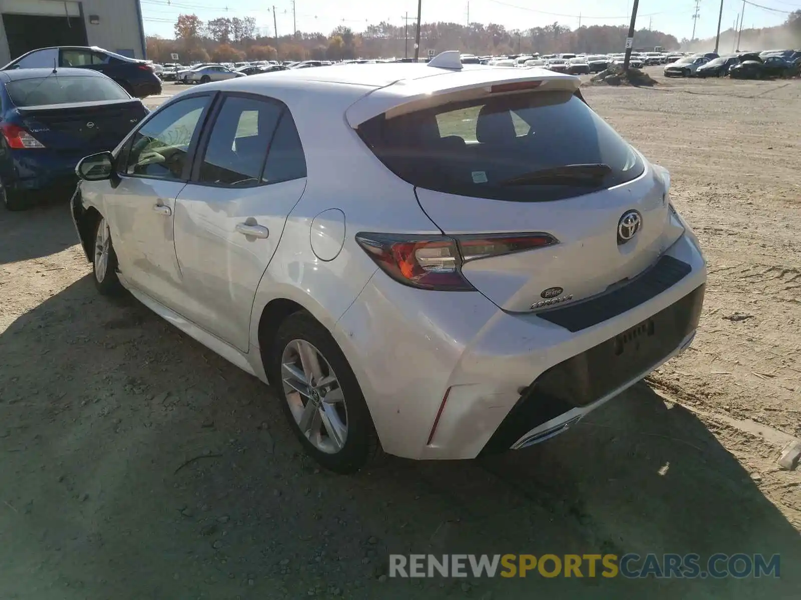 3 Photograph of a damaged car JTNK4RBE1K3060327 TOYOTA COROLLA 2019