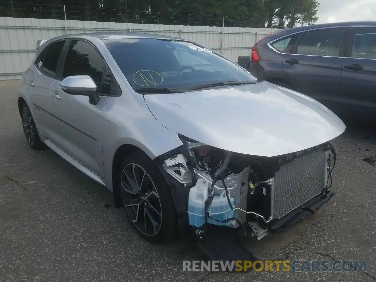 1 Photograph of a damaged car JTNK4RBE1K3070615 TOYOTA COROLLA 2019