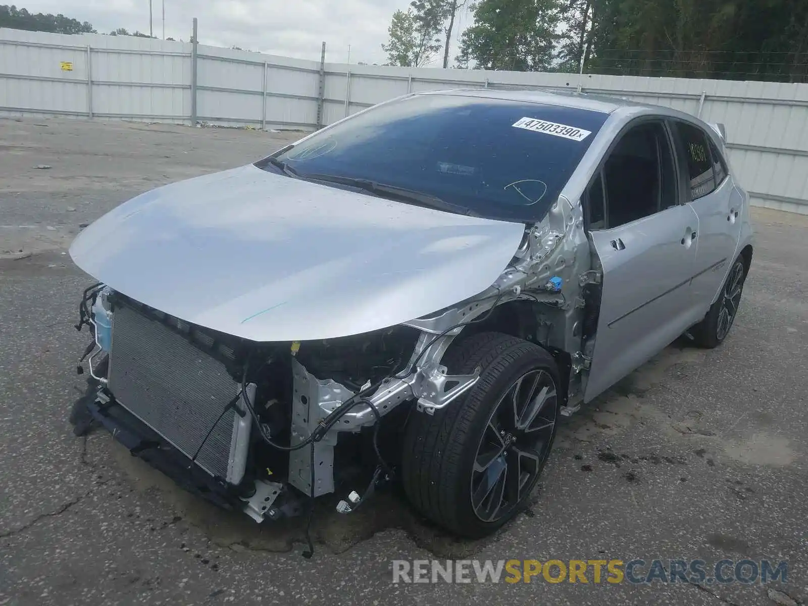 2 Photograph of a damaged car JTNK4RBE1K3070615 TOYOTA COROLLA 2019