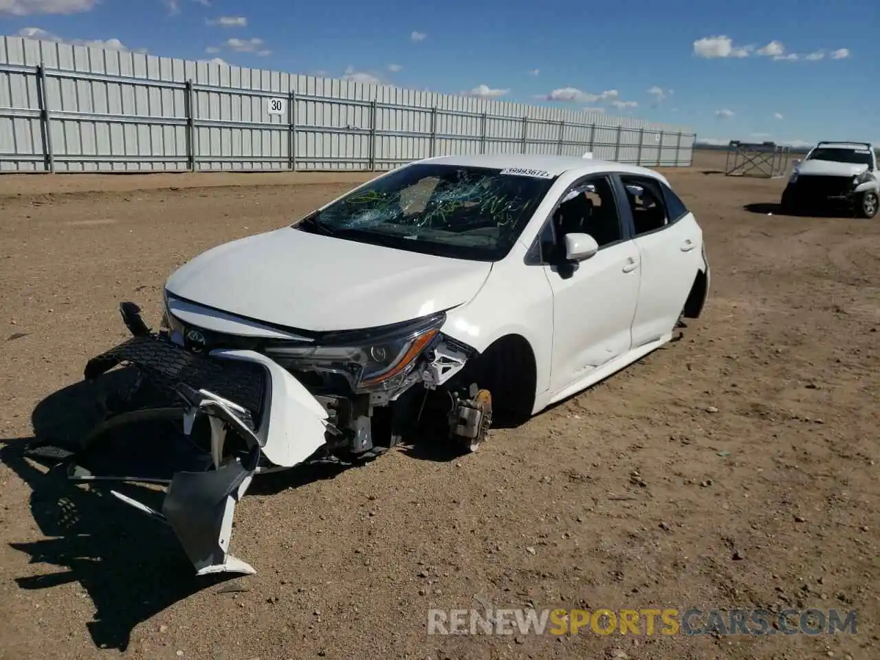 2 Photograph of a damaged car JTNK4RBE2K3000508 TOYOTA COROLLA 2019