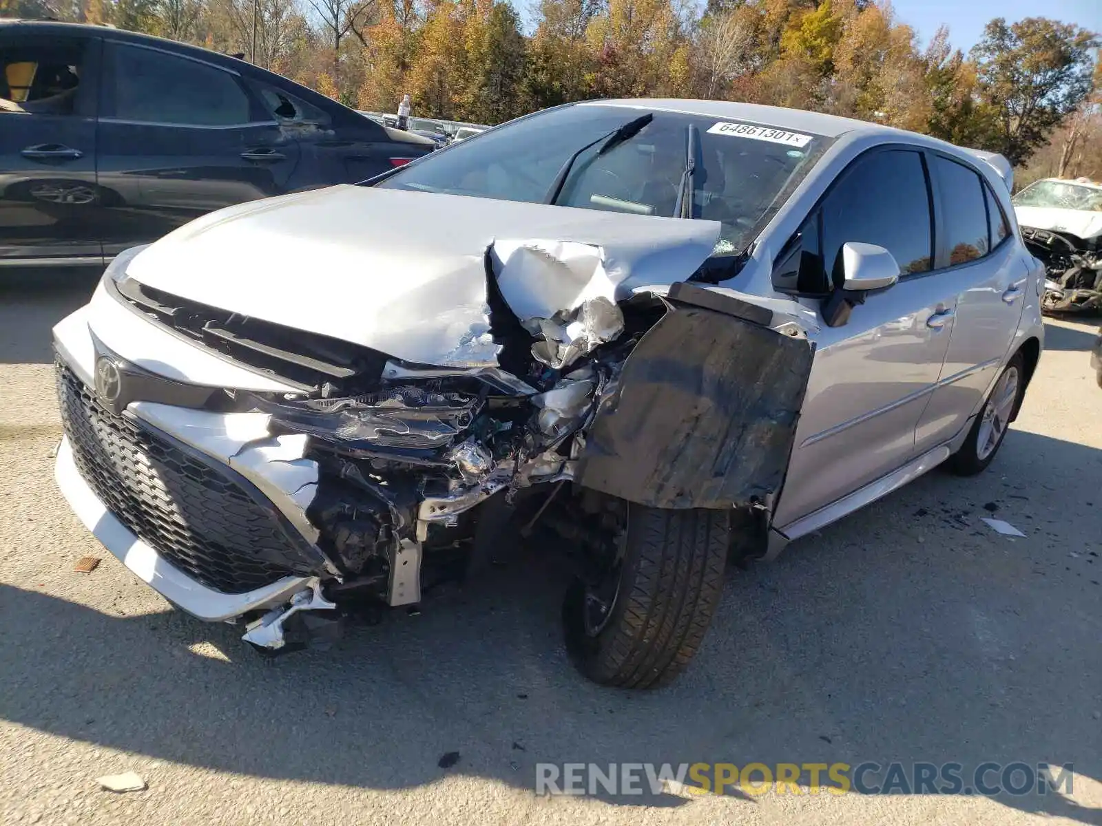 2 Photograph of a damaged car JTNK4RBE2K3003599 TOYOTA COROLLA 2019