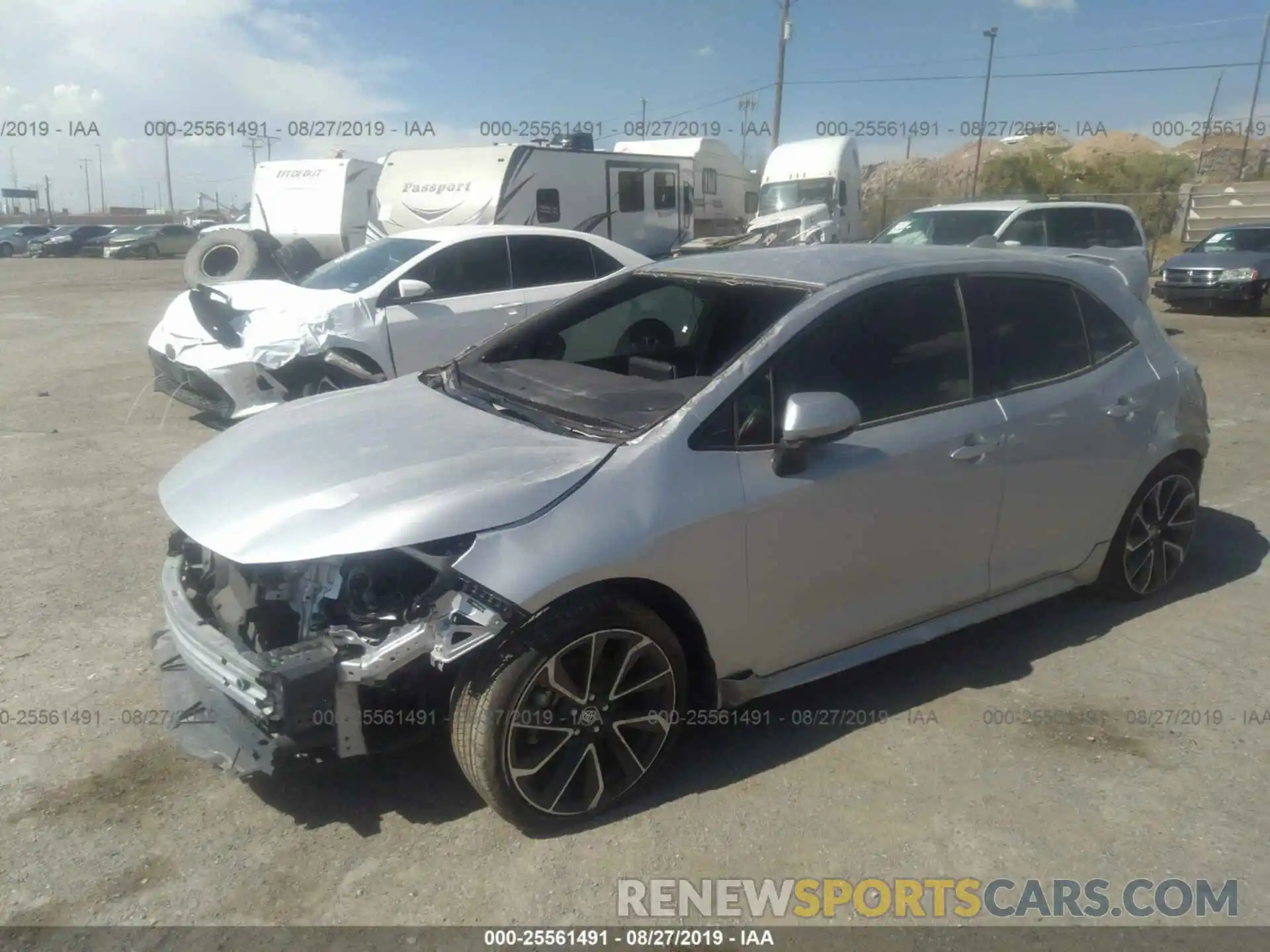 2 Photograph of a damaged car JTNK4RBE2K3005854 TOYOTA COROLLA 2019