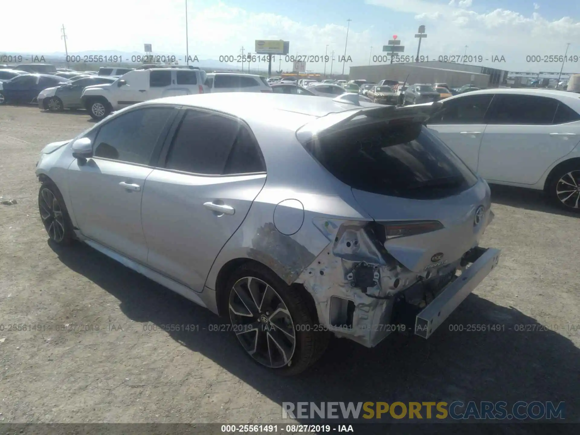 3 Photograph of a damaged car JTNK4RBE2K3005854 TOYOTA COROLLA 2019