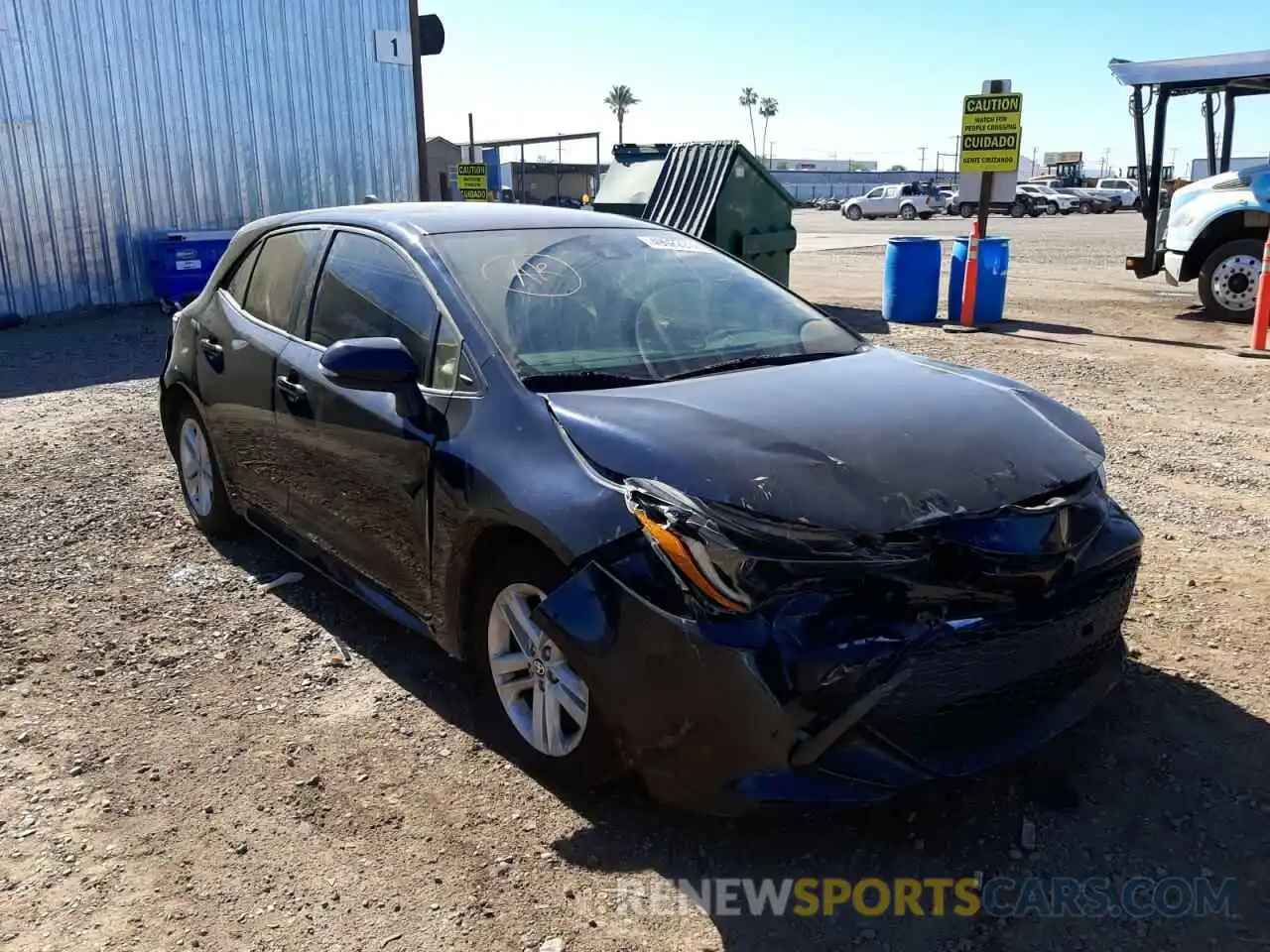 1 Photograph of a damaged car JTNK4RBE2K3006230 TOYOTA COROLLA 2019