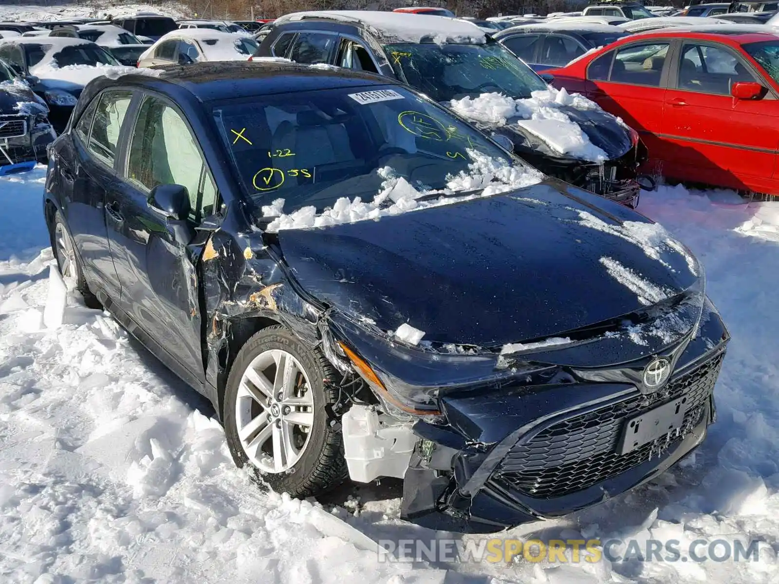 1 Photograph of a damaged car JTNK4RBE2K3008897 TOYOTA COROLLA 2019