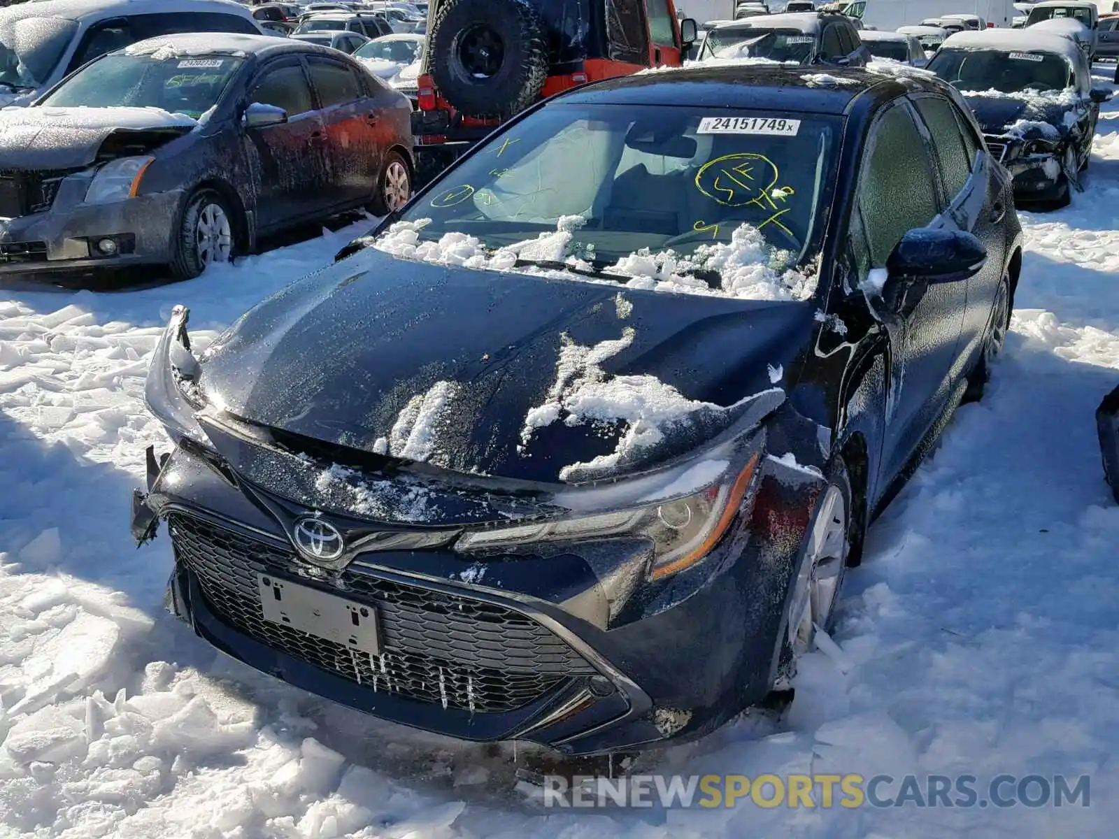 2 Photograph of a damaged car JTNK4RBE2K3008897 TOYOTA COROLLA 2019