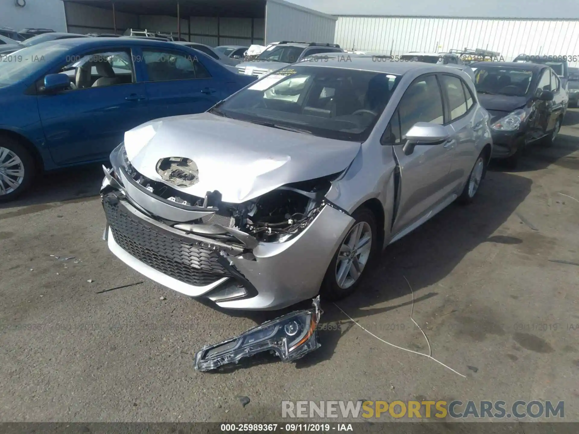 2 Photograph of a damaged car JTNK4RBE2K3011931 TOYOTA COROLLA 2019